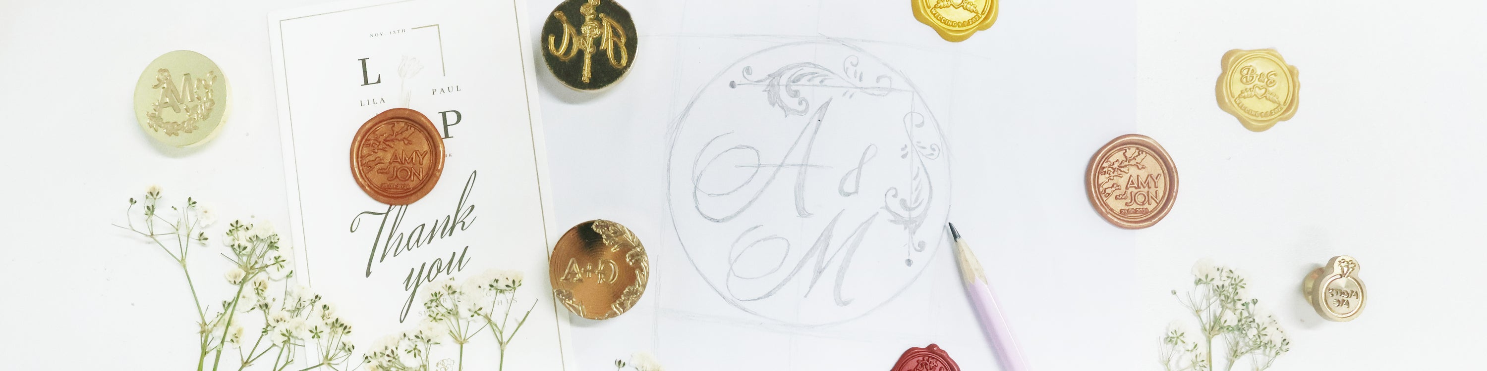 Weeding & Custom Wax Seal Stamp & Custom Wax Seal Sticker & Name & Initial