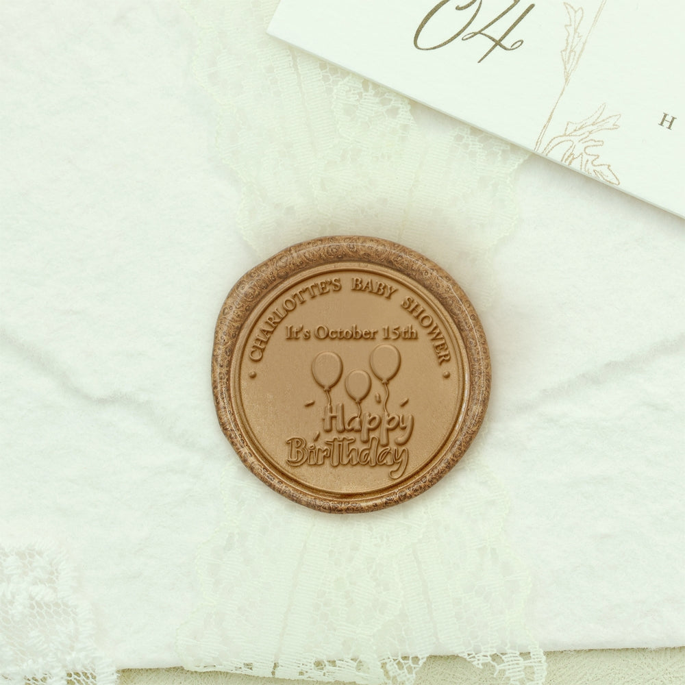 Birthday Bliss Custom Wax Seal Stamp - Style 8 8-2