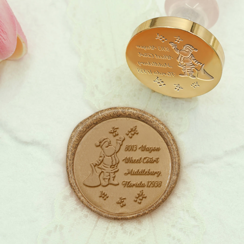 Christmas Deers Custom Address Wax Seal Stamp-5 26-Letter-Custom-Floral-Name-Wax-Seal-Stamp1