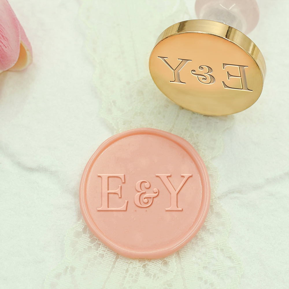 Minimalist Monogram Custom Wedding Wax Seal Stamp - No.3-2